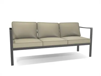 out bench sling fabric 008 Low-poly 3D model