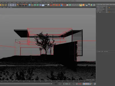 VRay - C4D scene files - House Banton - Modern Minimalist Home 3D model
