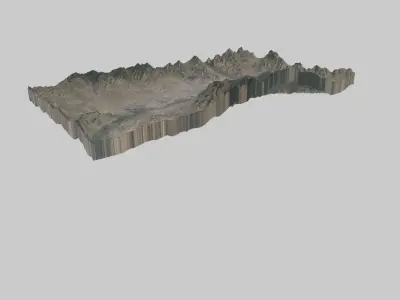 ULAANBAATAR City Low-poly 3D model