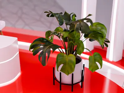 Exhibition Booth 3D Model Clean Topology Node Based Shaders 3D model