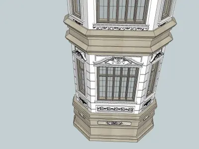 Classical window wall sketchup 3d model 3D model