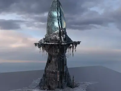 Art Deco Cthulhu Old ones tower 3D model