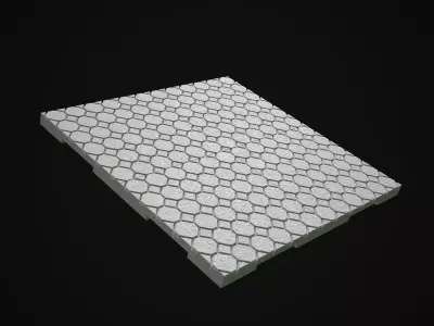 Medieval Modular Stone Floor Tile Seamless Snap-Fit 3D print model