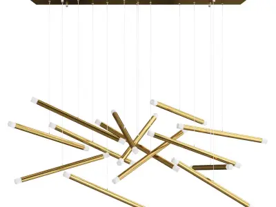 Dutti D0068 LED Chandelier Modern 14 3D model
