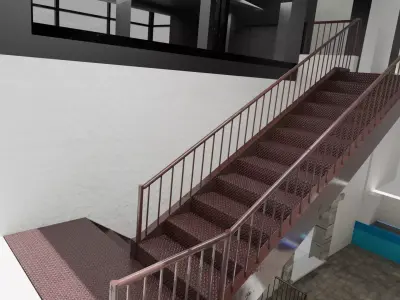 Edificio de dos niveles 3D model