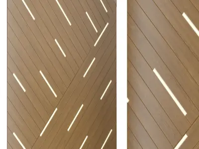 Wall panel 0260-shpon 3D model