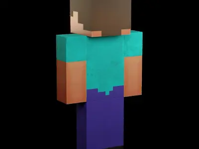 Minecraft Steve Low-poly 3D model