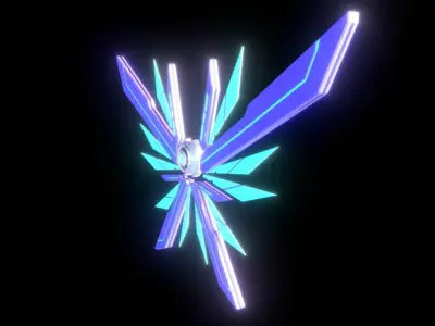 Mechanic Wing Low-poly 3D model