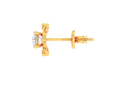 Solitaire Super Light Weight Stud Earring 3D print model