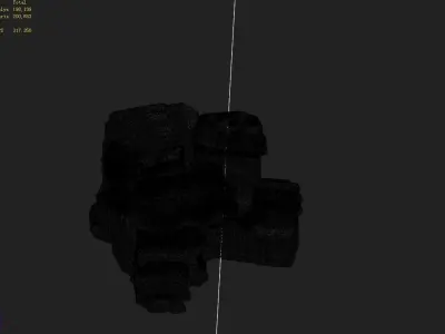 Hengshan Mountain - waterfall stone 3D model