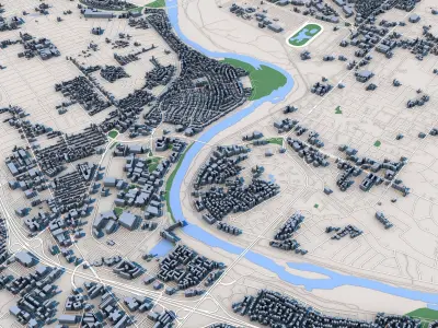 Sacramento City California 3D model