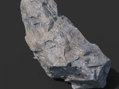 Low poly Gray Rock Formation Pack 191227 Low-poly 3D model