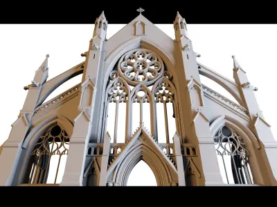 Cathedral Facade- 3d Model 3D model