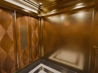 Mid-Century style Elevator Low-poly 3D model