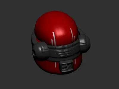 helmet high poly sculpt 3d printable ver 7 3D model 3D model 126