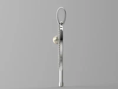pearl tennis jewelry pendant pp0034 3D print model