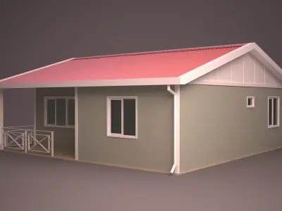 HOME house with roof 3D model