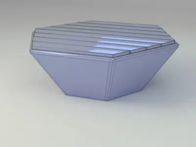 street chair Low-poly 3D model
