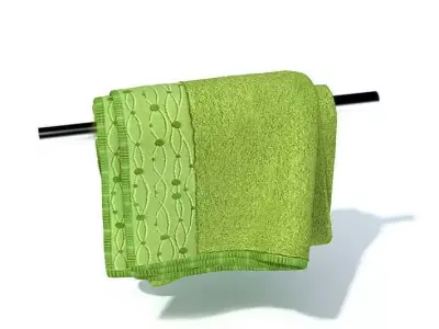Green Bath Towel 3D model
