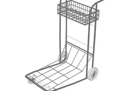 Airport Luggage Cart 3D model