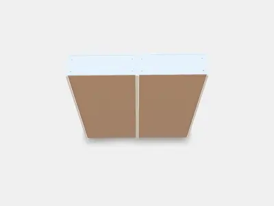 BILLY - OXBERG Bookcase with panel-glass doors 2 Low-poly 3D model