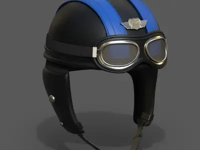 Helmet scifi military pilot fantasy armor  Low-poly 3D model