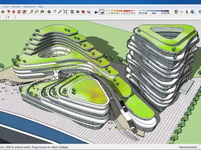 Sketchup Shopping Center A3 3D model
