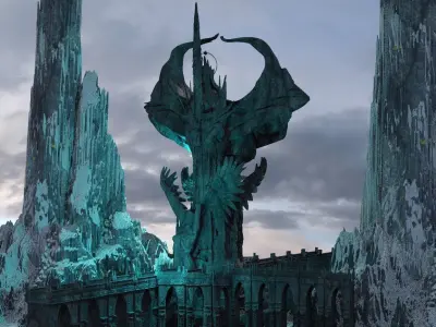 Colossal Cliffs Kit bash 4  3D model