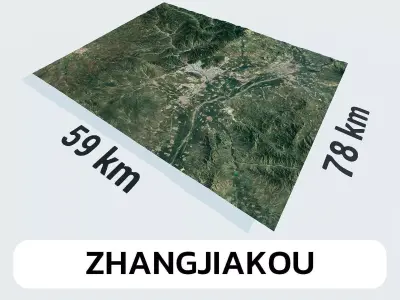Zhangjiakou China City Landscape 3D Model 3D model