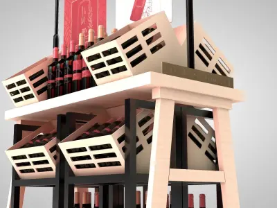 liquor display stand 3D model