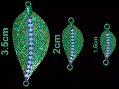 Leaf Pendant 3D print model buy