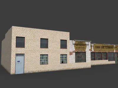 Abandoned Laundry Low-poly 3D model