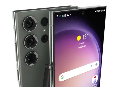 Samsung Galaxy S23 Ultra Full Color Low-poly 3D model