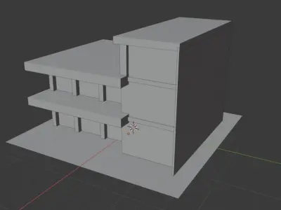 besthouse building with two floors 3D print model