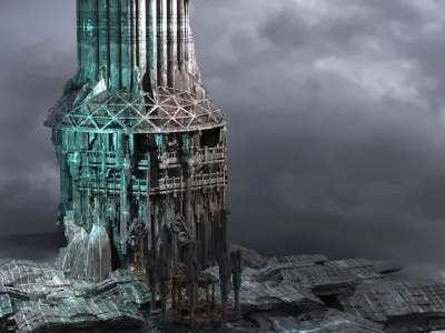 Necro underworld sci fi Structure 3D model