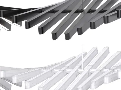 RIPPLE modern pendant light 3D model