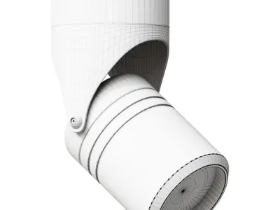 lucide niort wandspot buiten 1xgu10 ip44 zwart 3D model