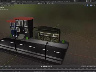 street at night  3D model