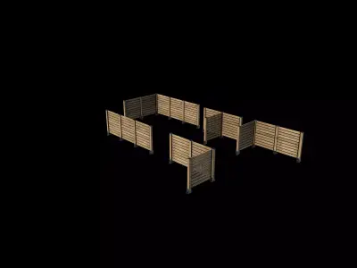 Fence System Post 3D model