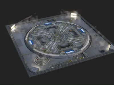 Landing Pad for Games Low-poly 3D model