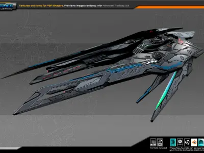 SF Alien Fighter A3 Low-poly 3D model