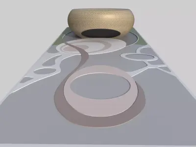 Futuristic Dome Environment Low-poly 3D model