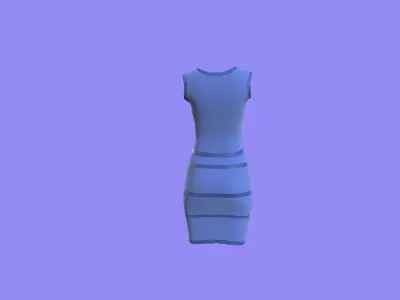 CLOTH DRESS AND SKIRT for character Low-poly 3D model