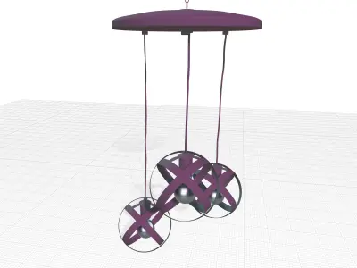 Frome Light Globe Chandelier 3D model