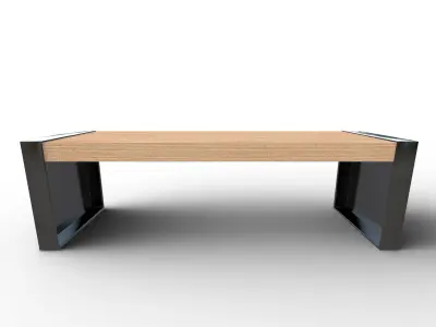 Outdoor Seating Low-poly 3D model