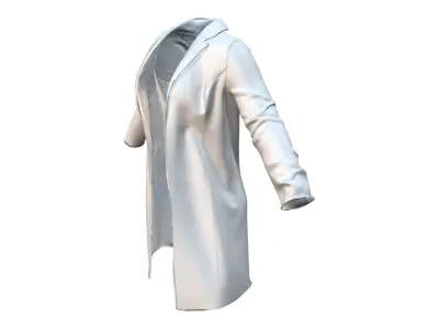 Women Lab Coat Low-poly 3D model