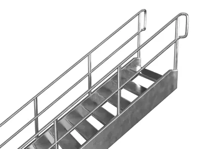 Metal Stairs PBR 03 Low-poly 3D model