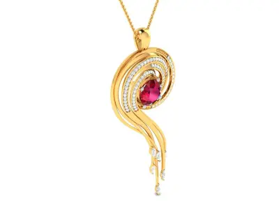 Solitaire Women Pendants 3dm STL OBJ FBX Render Details 3D print model 13