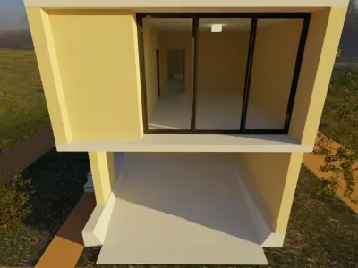 Modern 2 floor House-Exterior only 3D model