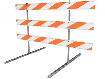 Steel Barricade 01 3D model